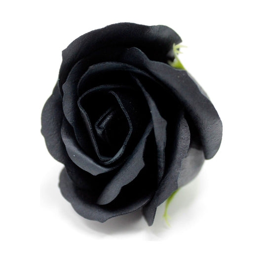 Craft Soap Flowers - Med Rose - Black x 10 - Ashton and Finch