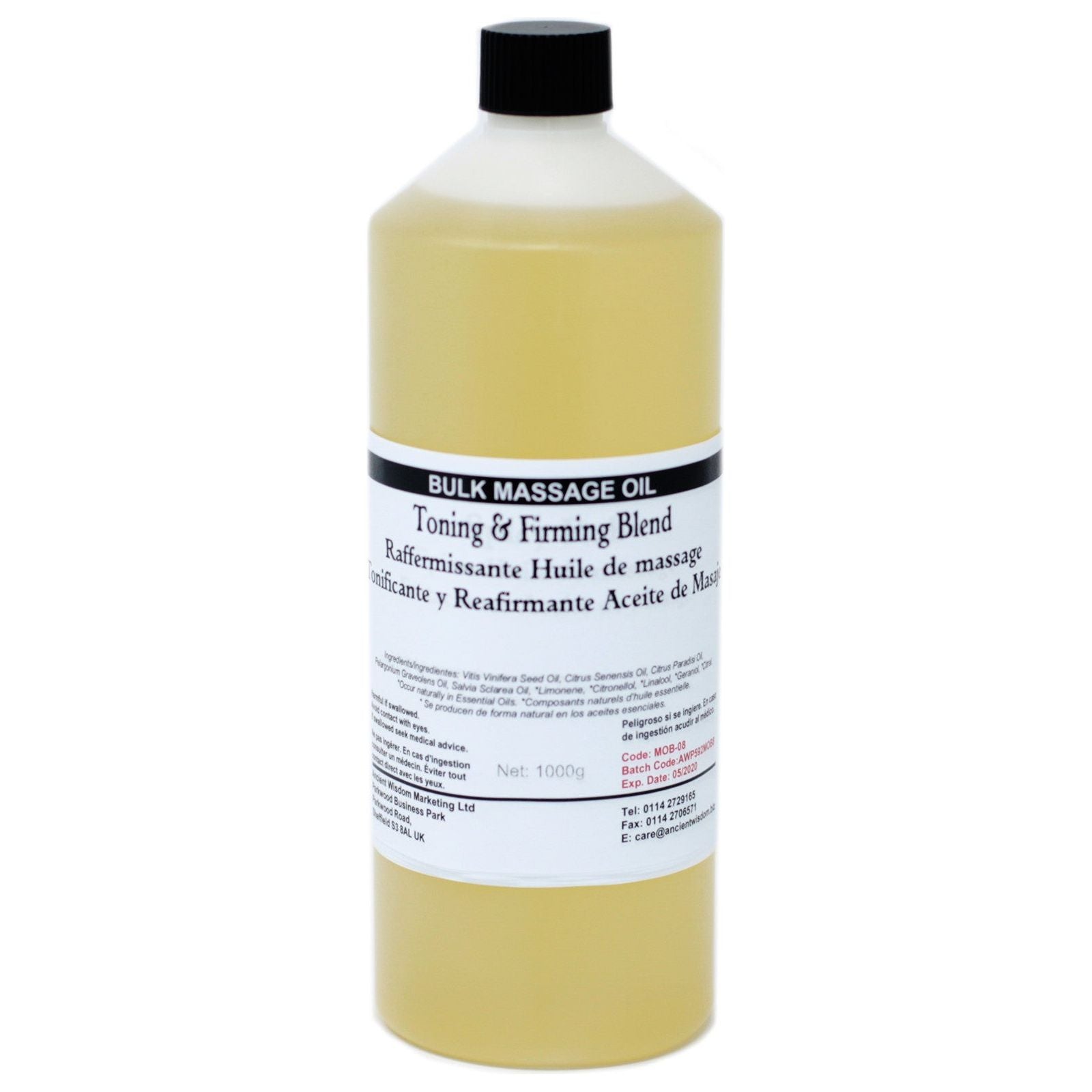Toning and Firming 1Kg Massage Oil - Ashton and Finch