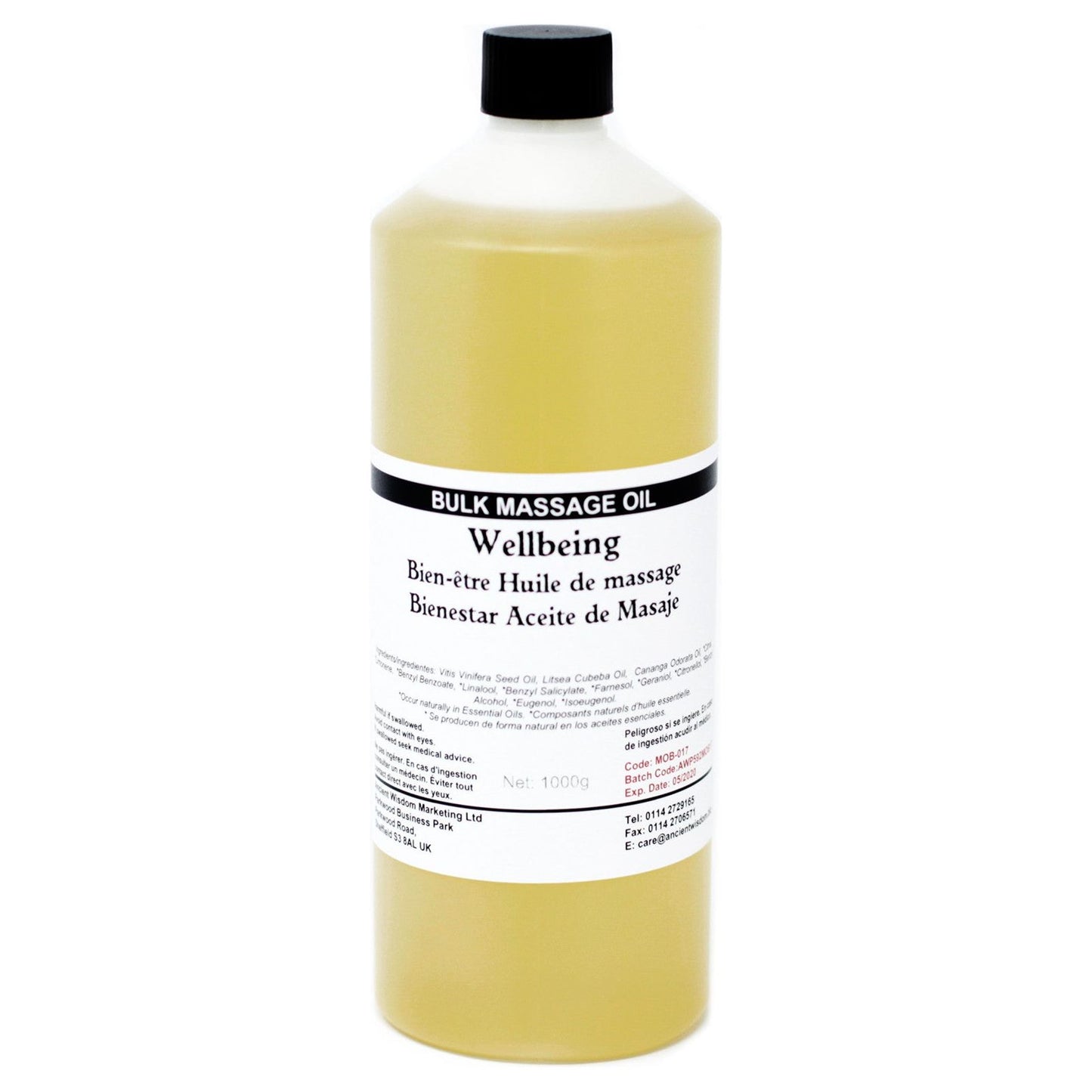 Wellbeing 1Kg Massage Oil - Ashton and Finch