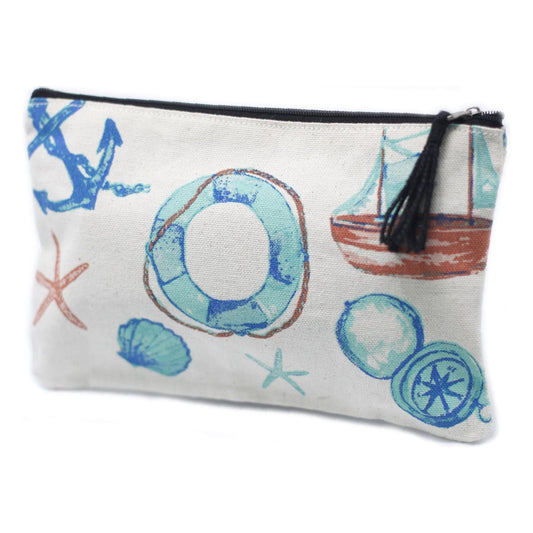 Classic Zip Pouch - Anchors - Ashton and Finch