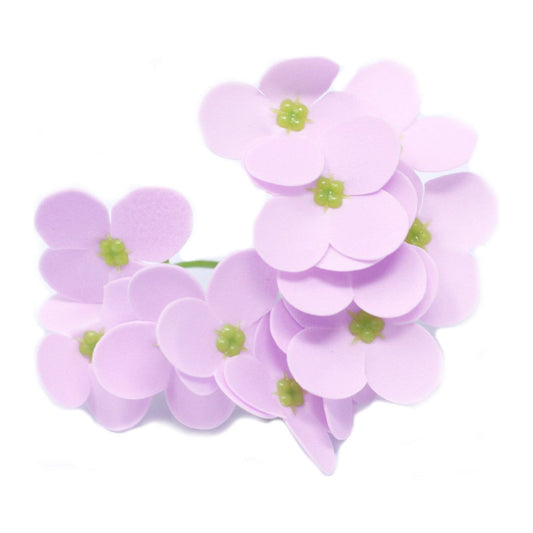 Craft Soap Flowers - Hyacinth Bean - Lavender x 10 - Ashton and Finch