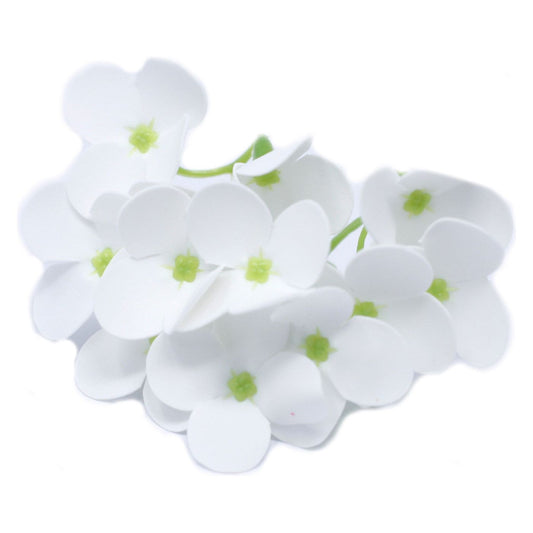 Craft Soap Flowers - Hyacinth Bean - White x 10 - Ashton and Finch