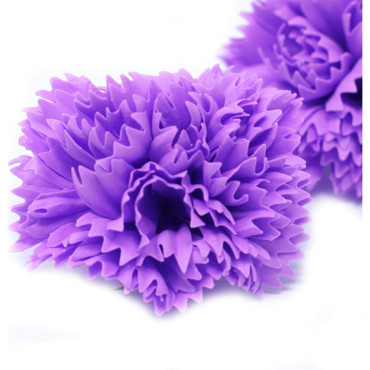 Craft Soap Flowers - Carnations - Violet x 10 - Ashton and Finch