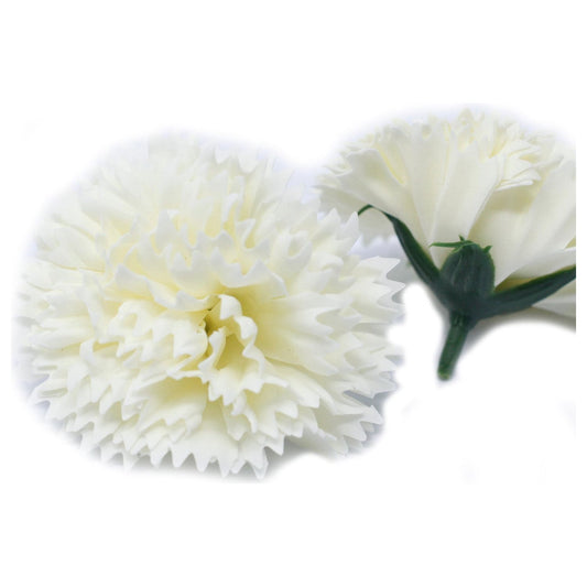 Craft Soap Flowers - Carnations - Cream x 10 - Ashton and Finch