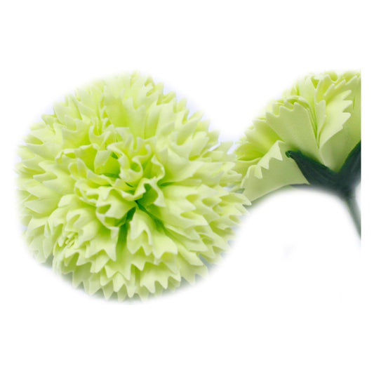 Craft Soap Flowers - Carnations - Lime x 10 - Ashton and Finch