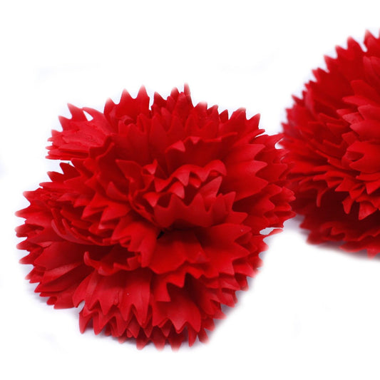 Craft Soap Flowers - Carnations - Red x 10 - Ashton and Finch