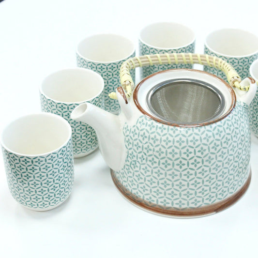 Herbal Teapot Set - Green Mosaic - Ashton and Finch