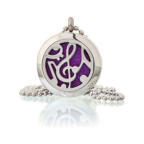 Aromatherapy Diffuser Necklace - Music Notes 25mm - Ashton and Finch