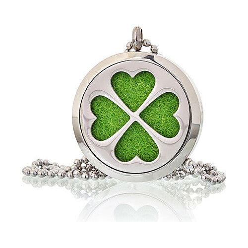 Aromatherapy Diffuser Necklace - Four Leaf Clover 30mm - Ashton and Finch