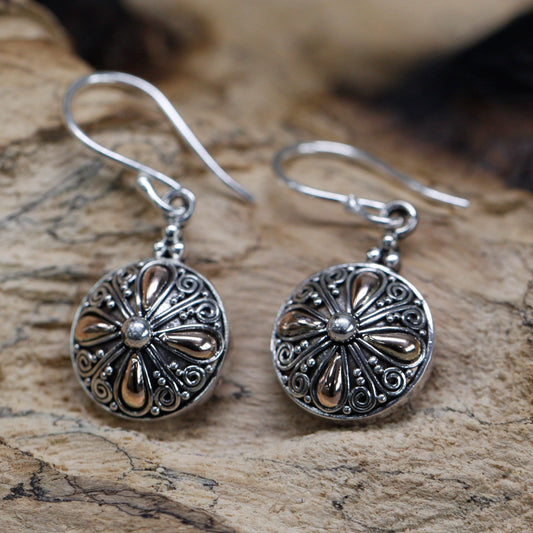 Silver & Gold Earring - Classic Round - Ashton and Finch