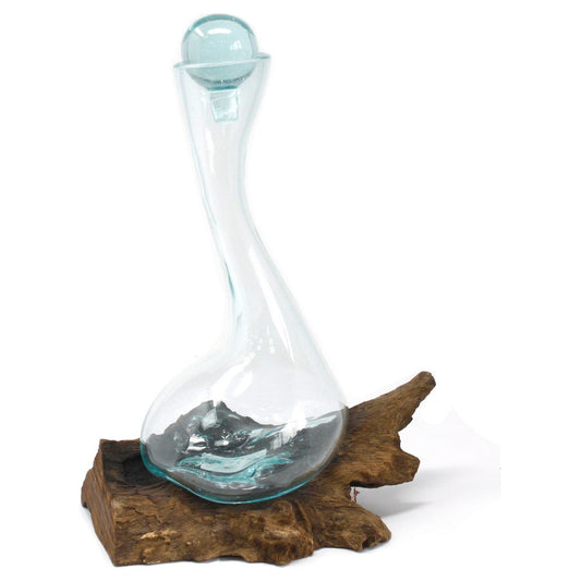 Molten Glass on Wood - Wine Decanter - Ashton and Finch