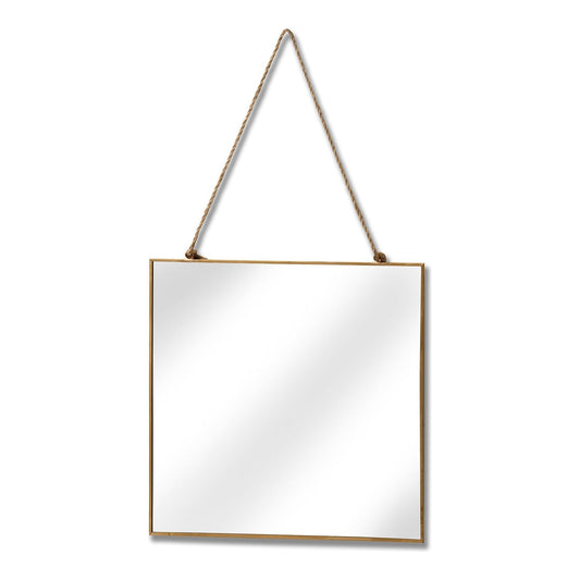 Gold Edged Square Hanging Wall Mirror - Ashton and Finch