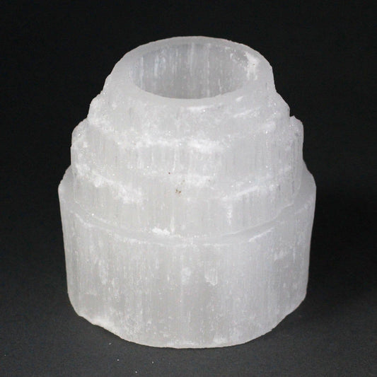 Selenite Mountain Top Candle Holder - 8 cm - Ashton and Finch