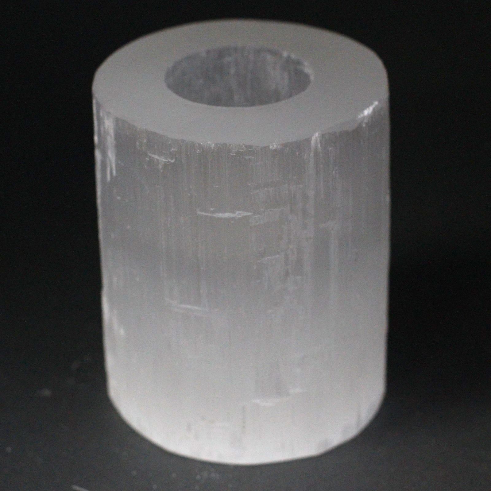 Selenite Cylinder Candle Holder - 10 cm - Ashton and Finch