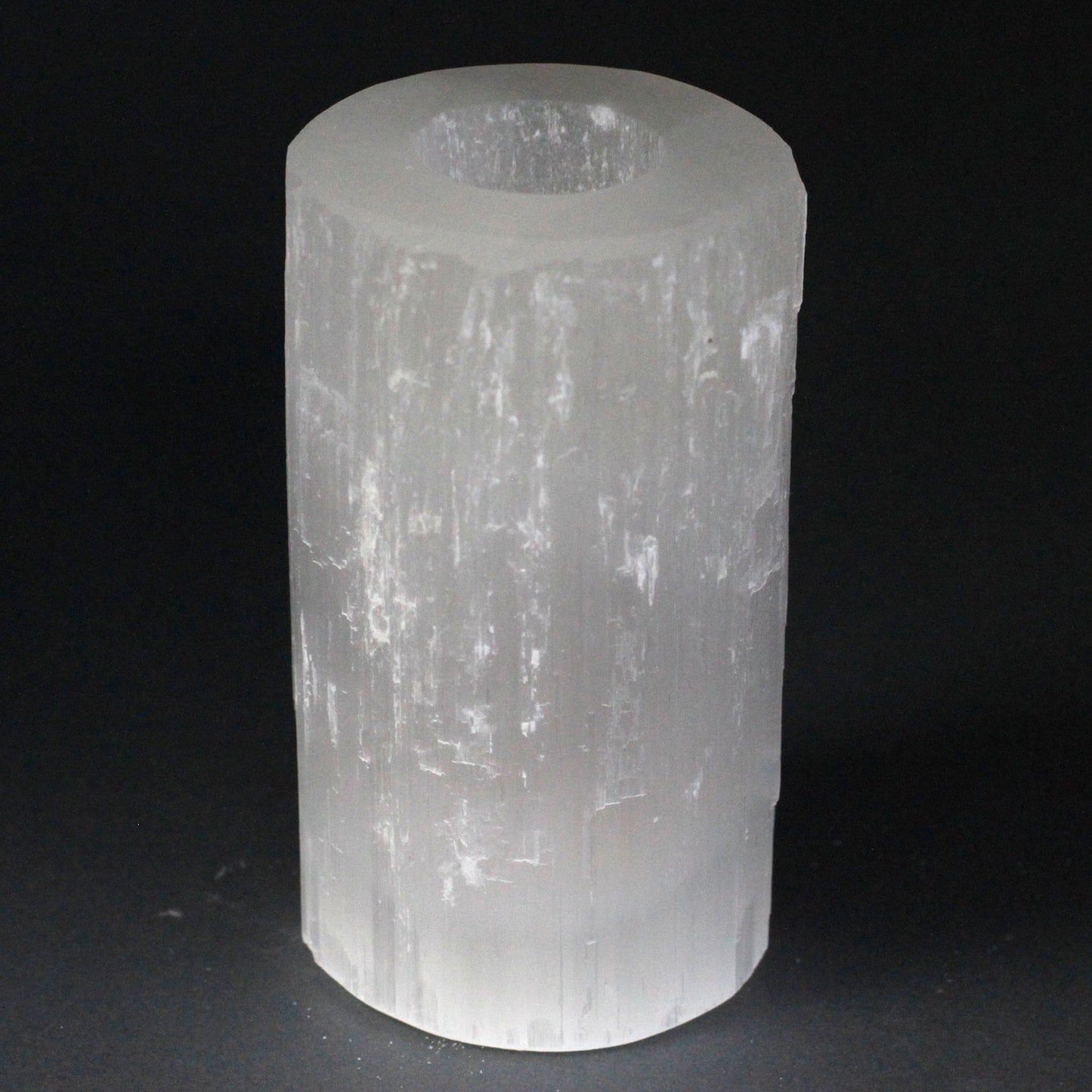 Selenite Cylinder Candle Holder - 15 cm - Ashton and Finch