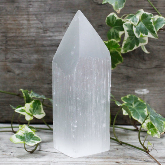 Selenite Pencil Point Tower - 15 cm - Ashton and Finch