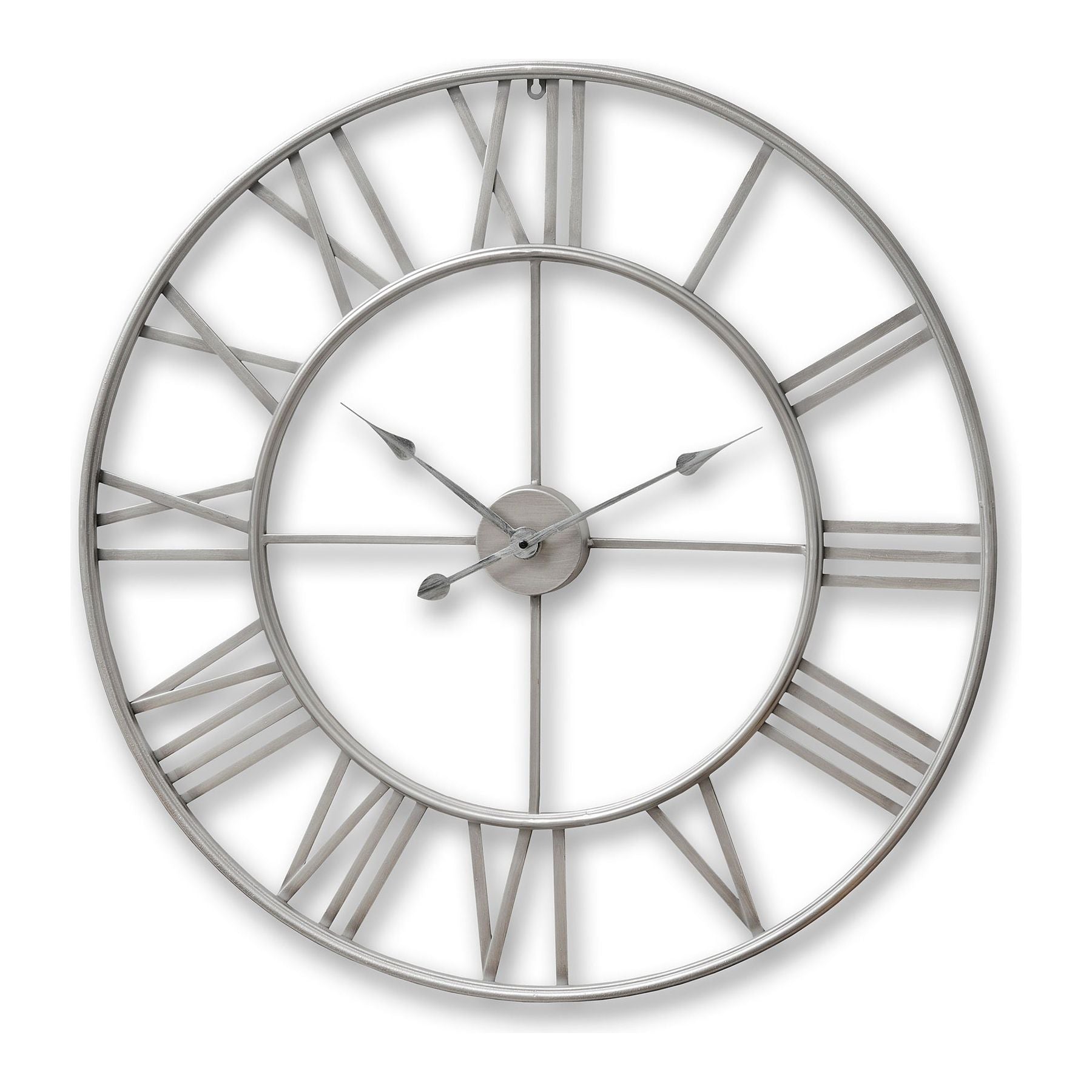 Large Silver Skeleton Wall Clock - Ashton and Finch
