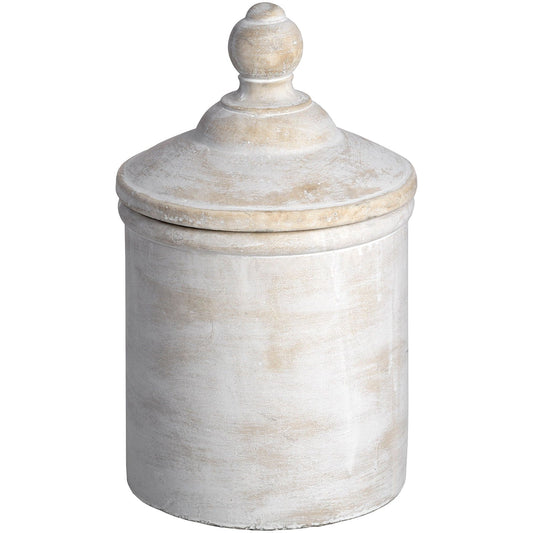 Large Antique White Cannister - Ashton and Finch