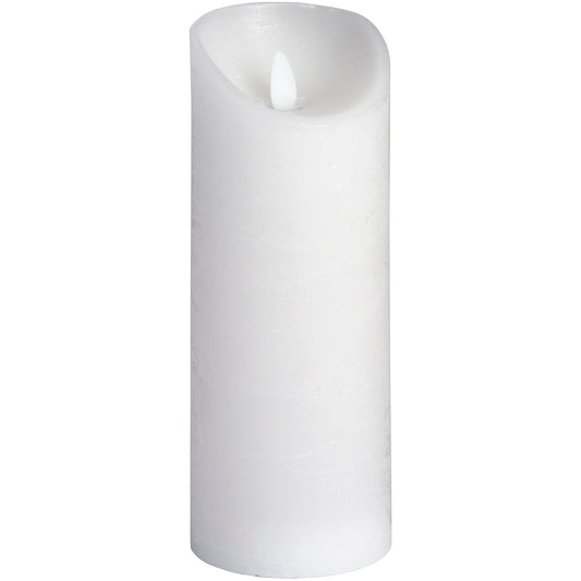 Luxe Collection 3 x 8 White Flickering Flame LED Wax Candle - Ashton and Finch