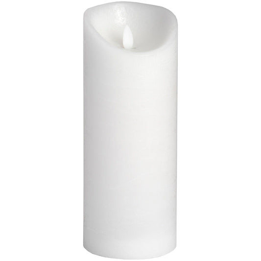 Luxe Collection 3.5 x9 White Flickering Flame LED Wax Candle - Ashton and Finch