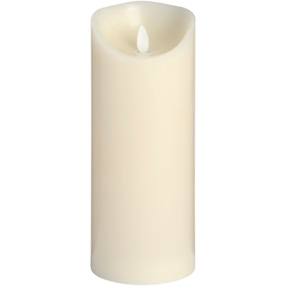 Luxe Collection 3.5 x9 Cream Flickering Flame LED Wax Candle - Ashton and Finch