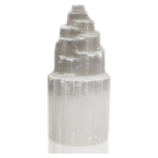 Natural Selenite Tower Lamp - 20 cm - Ashton and Finch