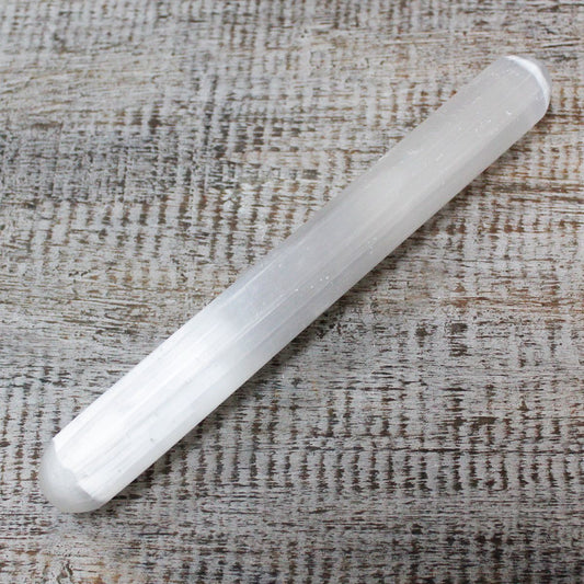 Selenite Wand - 16 cm (Round Both Ends) - Ashton and Finch