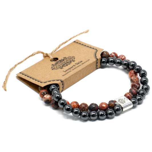 Magnetic Gemstone Bracelet - Leopard Skin - Ashton and Finch