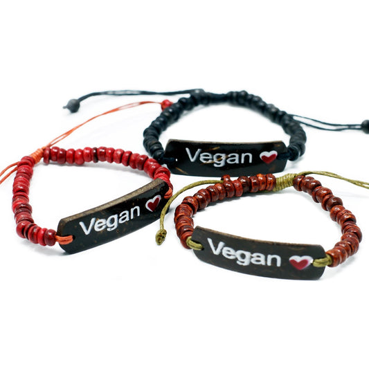 6 x Coco Slogan Bracelets - Vegan - Ashton and Finch