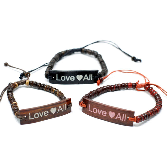 6 x Coco Slogan Bracelets - LoveAll - Ashton and Finch