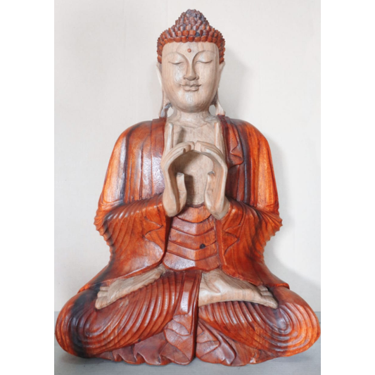 Hand Carved Buddha Statue - 60cm Two Hands - Ashton and Finch