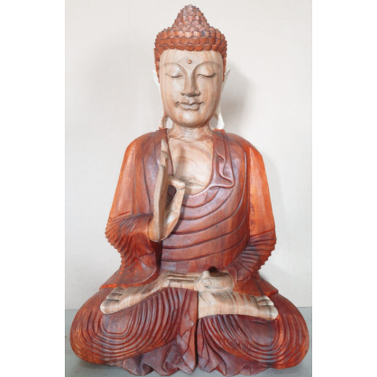 Hand Carved Buddha Statue - 60cm Teaching Transmission - Ashton and Finch