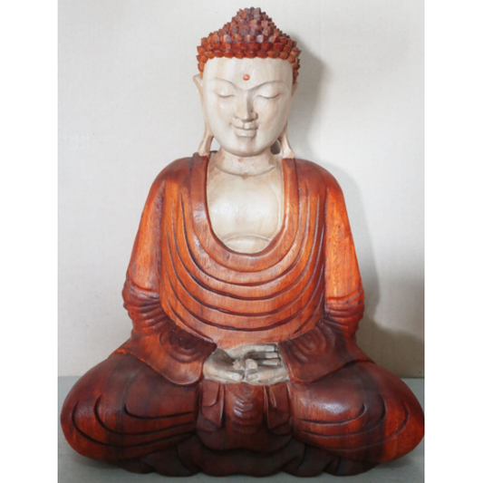 Hand Carved Buddha Statue - 40cm Hand Down - Ashton and Finch