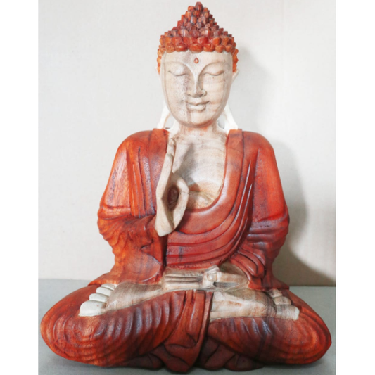 Hand Carved Buddha Statue - 30cm Teaching Transmission - Ashton and Finch