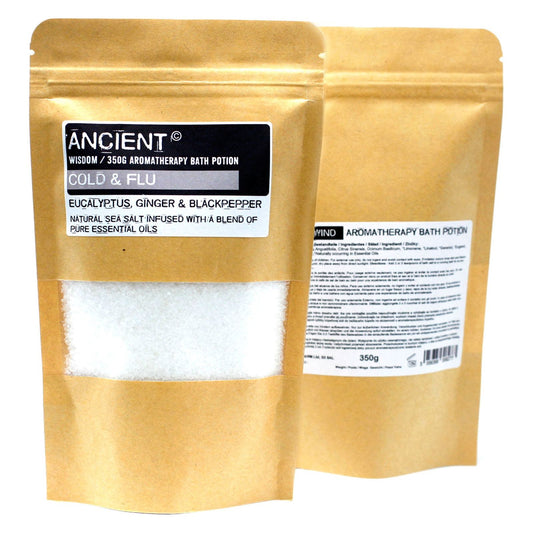 Colds & Flu Aromatherapy Bath Potion in Kraft Bag 350g - Ashton and Finch