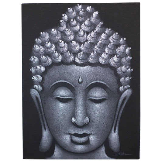 Buddha Painting - Grey Sand Finish - Ashton and Finch