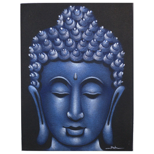 Buddha Painting - Blue Sand Finish - Ashton and Finch