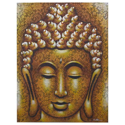 Buddha Painting - Gold Brocade Detail - Ashton and Finch