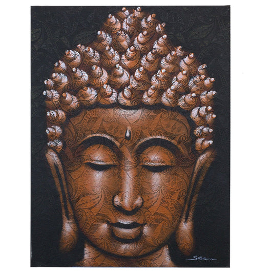 Buddha Painting - Copper Brocade Detail - Ashton and Finch