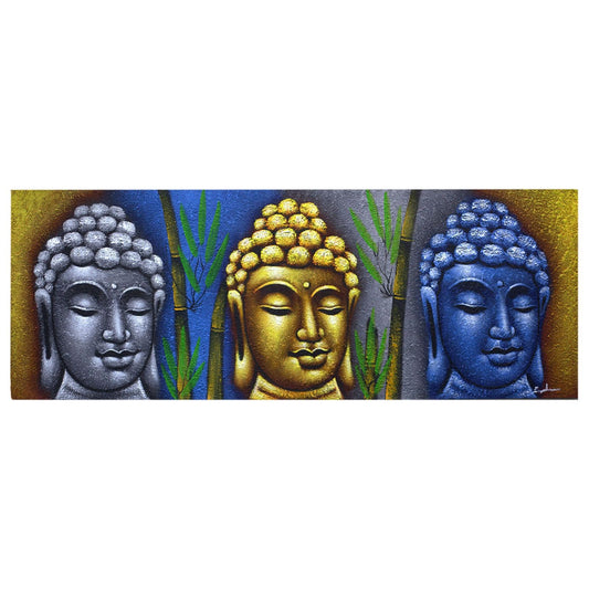 Buddha Painting - Three Heads With Bamboo - Ashton and Finch