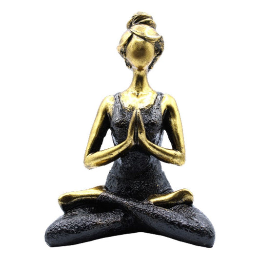 Yoga Lady Figure - Bronze & Black 24cm - Ashton and Finch