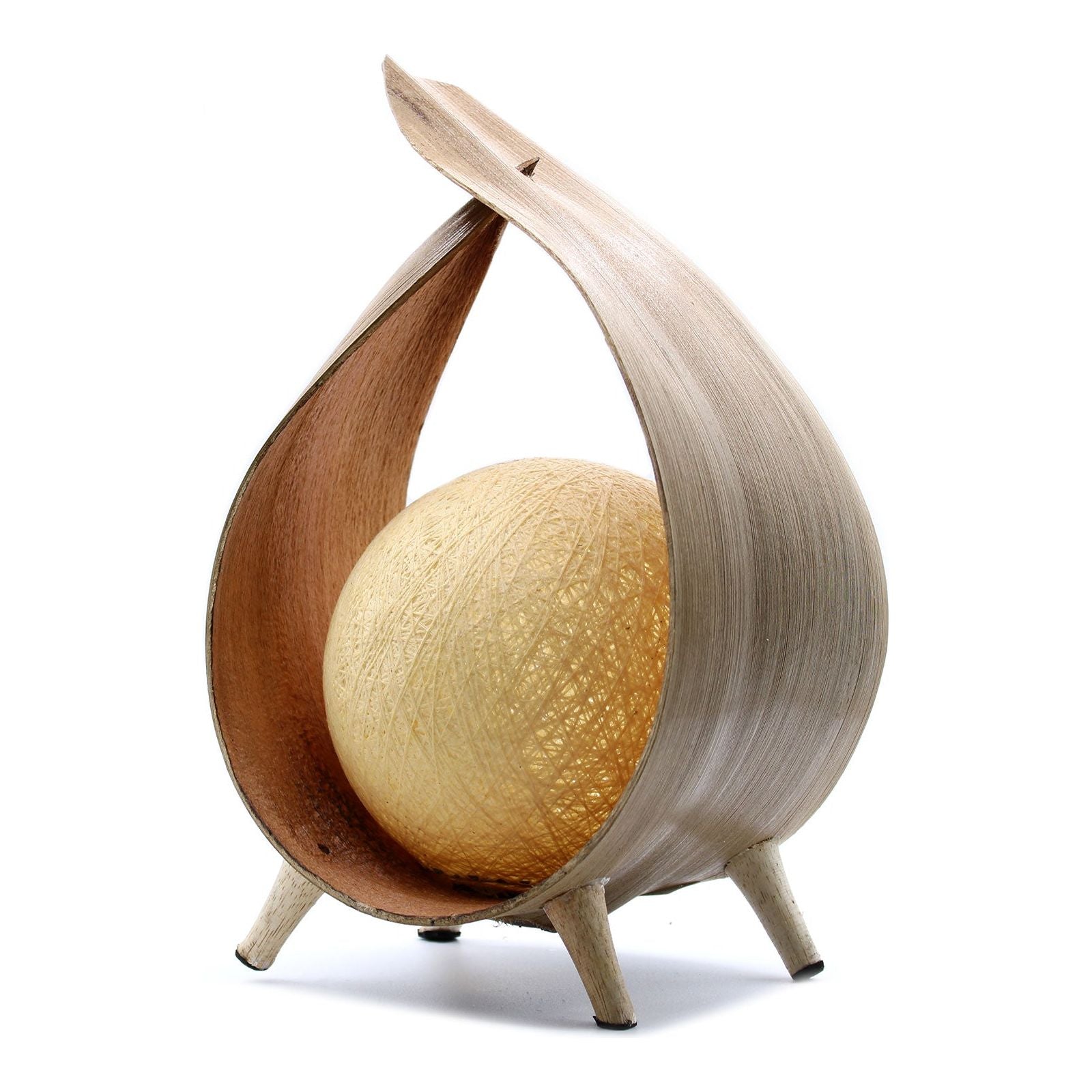 Natural Coconut Lamp - Natural Wrapover - Ashton and Finch