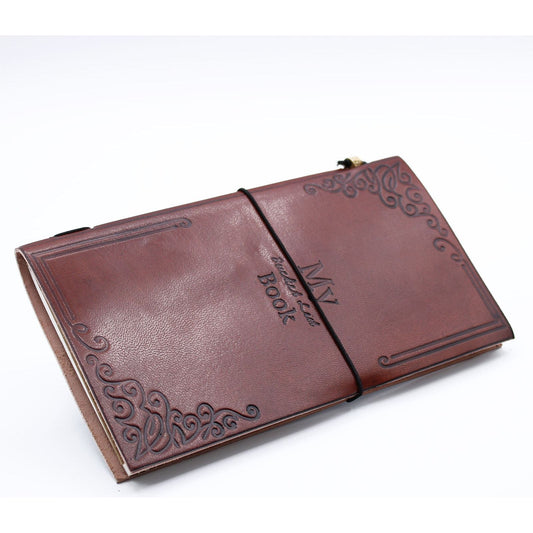 Handmade Leather Journal - My Bucket List Book - Brown (80 pages) - Ashton and Finch