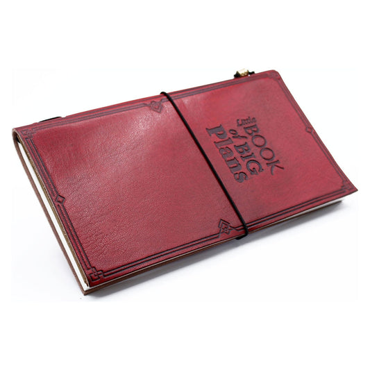 Handmade Leather Journal - Little Book of Big Plans - Red (80 pages) - Ashton and Finch