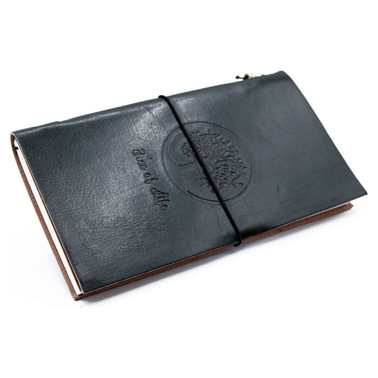 Handmade Leather Journal - Tree of Life - Green (80 pages) - Ashton and Finch