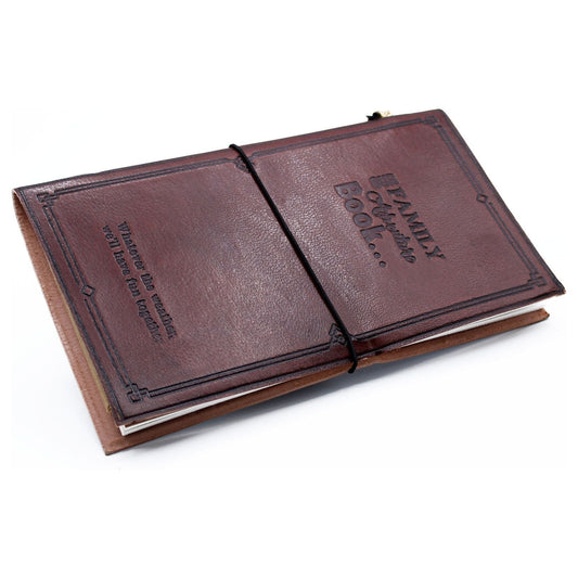 Handmade Leather Journal - Our Family Adventure Book - Brown (80 pages) - Ashton and Finch