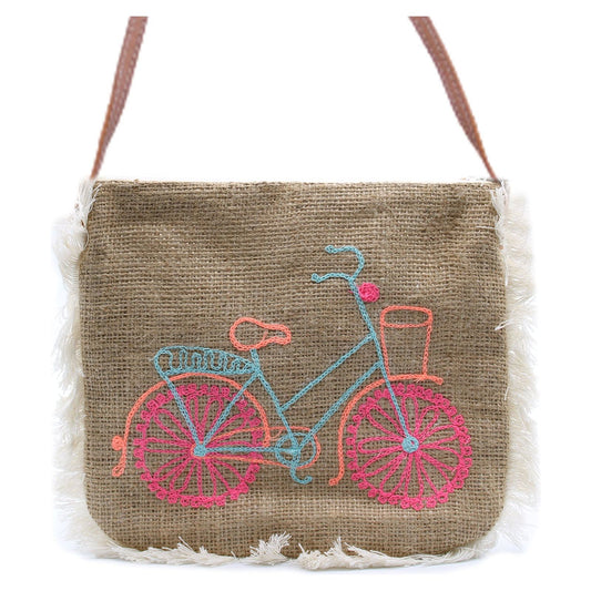 Fab Fringe Bag - Bicycle Embroidery - Ashton and Finch