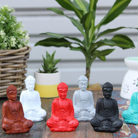 6 x Matt Mini Buddha (Assorted Colours) - Ashton and Finch