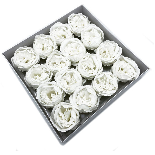 White Peony Craft Soap Flower - Ext Large x 10 - Ashton and Finch