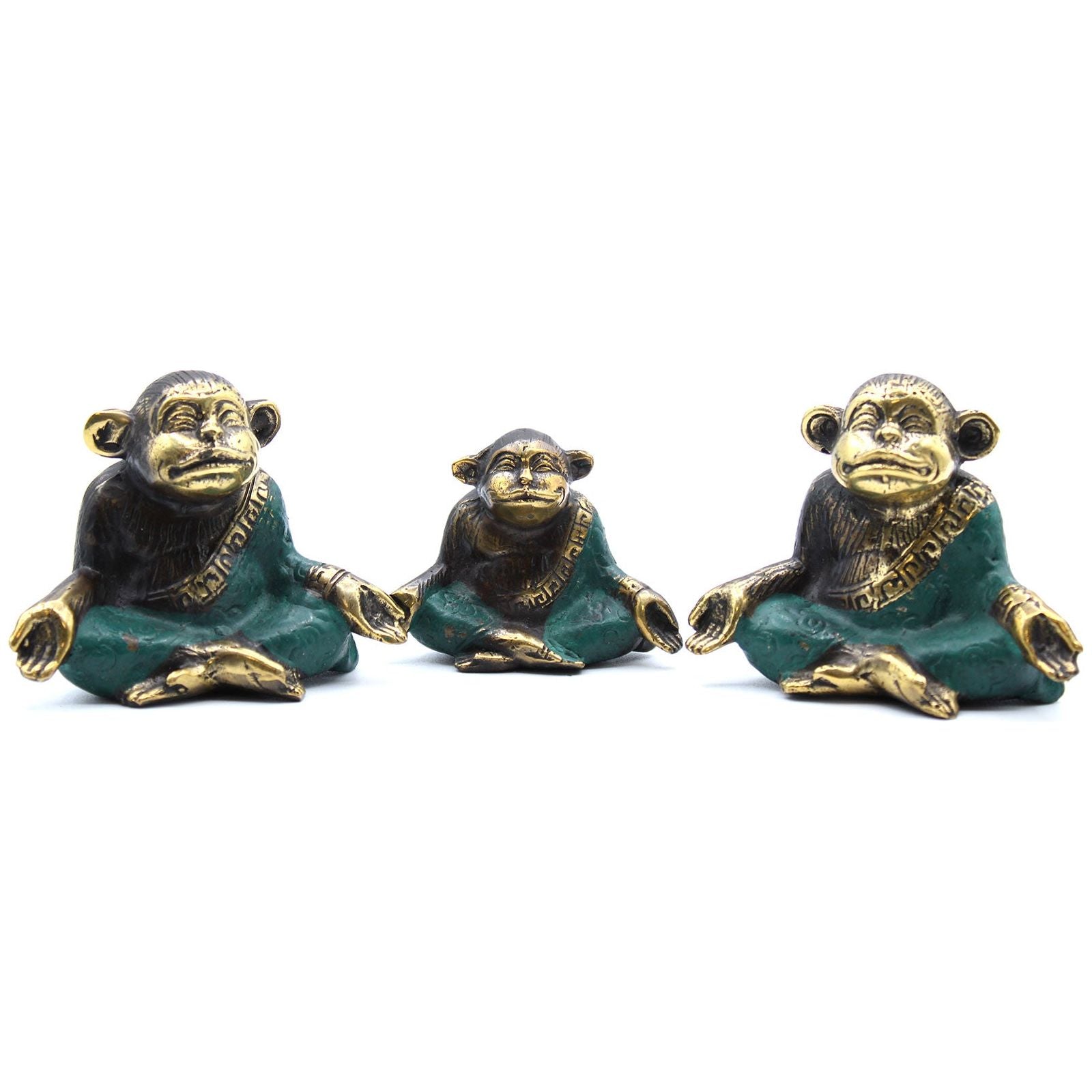 Set of 3 - Family of Yoga Monkeys (asst sizes) - Ashton and Finch